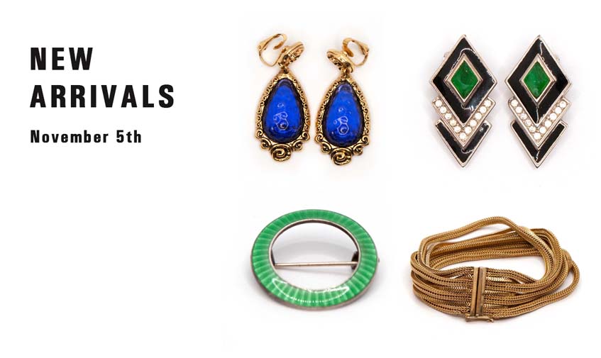 Latest Vintage Jewellery Arrivals - Week Ending November 5th