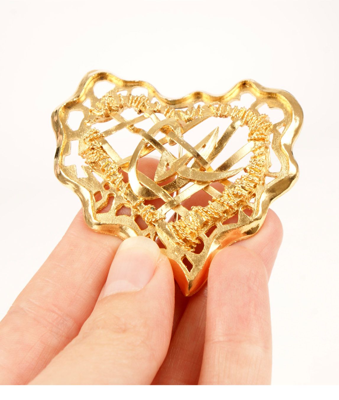 Christian Lacroix CL Heart Brooch Gadelles Vintage