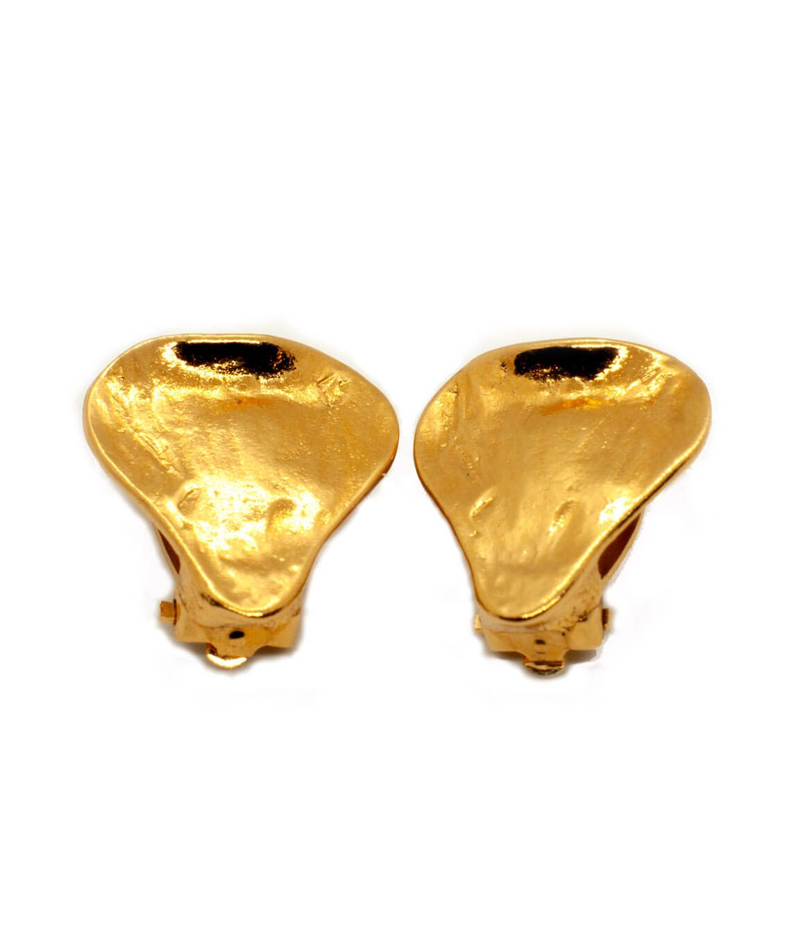 Vintage YSL Golden Heart Earrings Gadelles Vintage