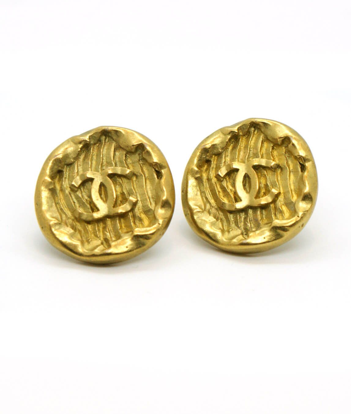 Vintage Chanel Logo Clip Earrings | Vintage