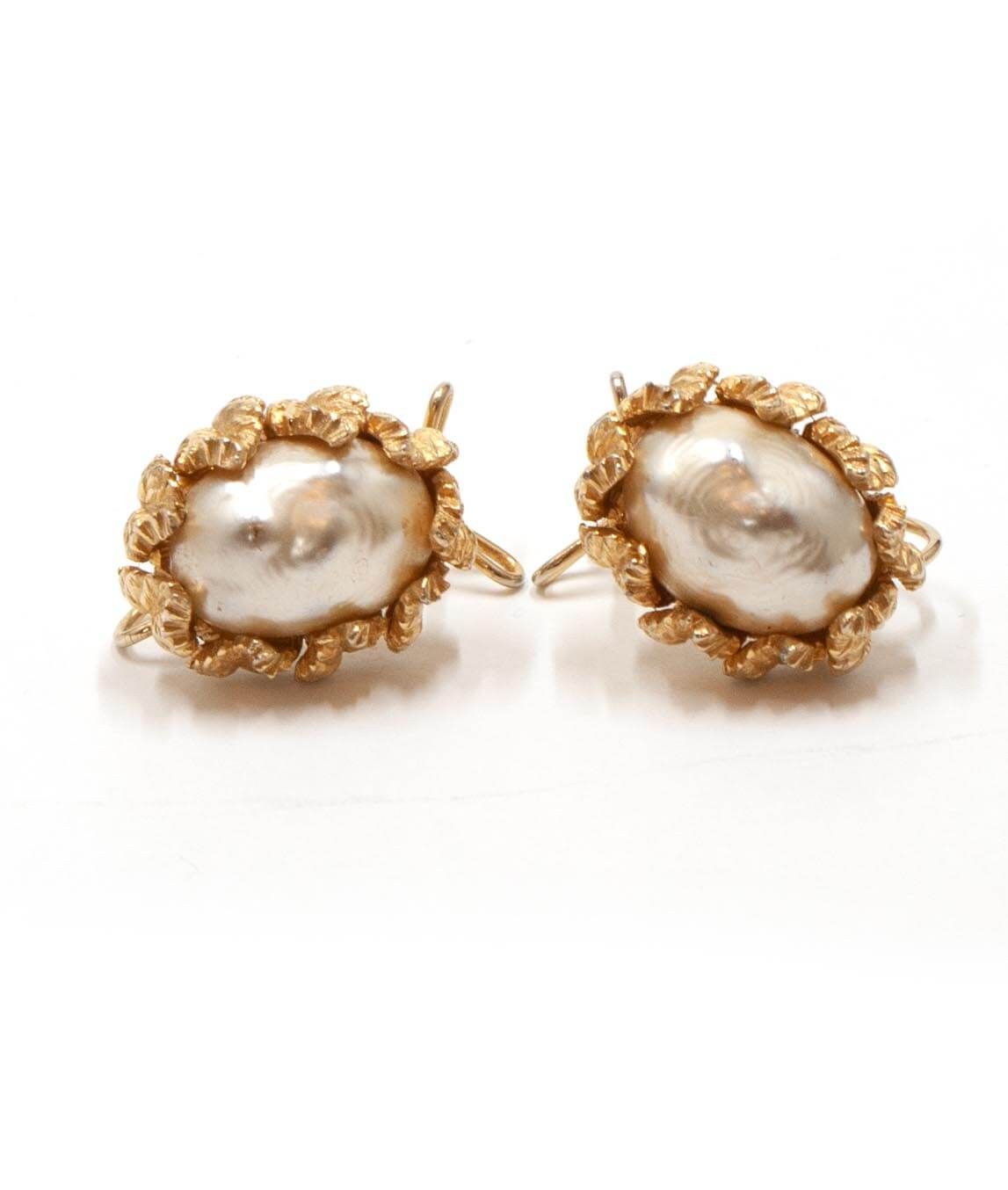 faux baroque pearl earrings