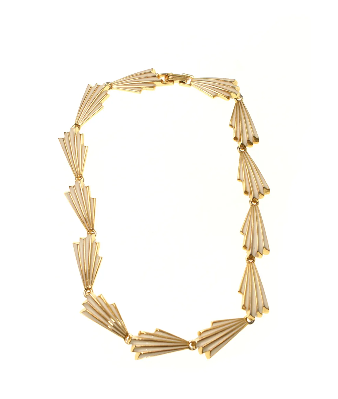 Cream and gold vintage necklace