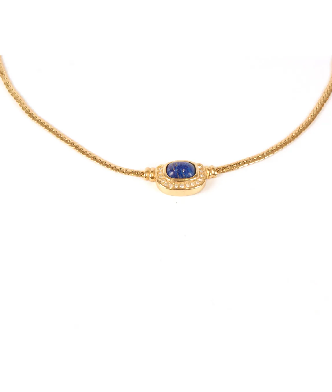 Christian Dior necklace lapis lazuli stone