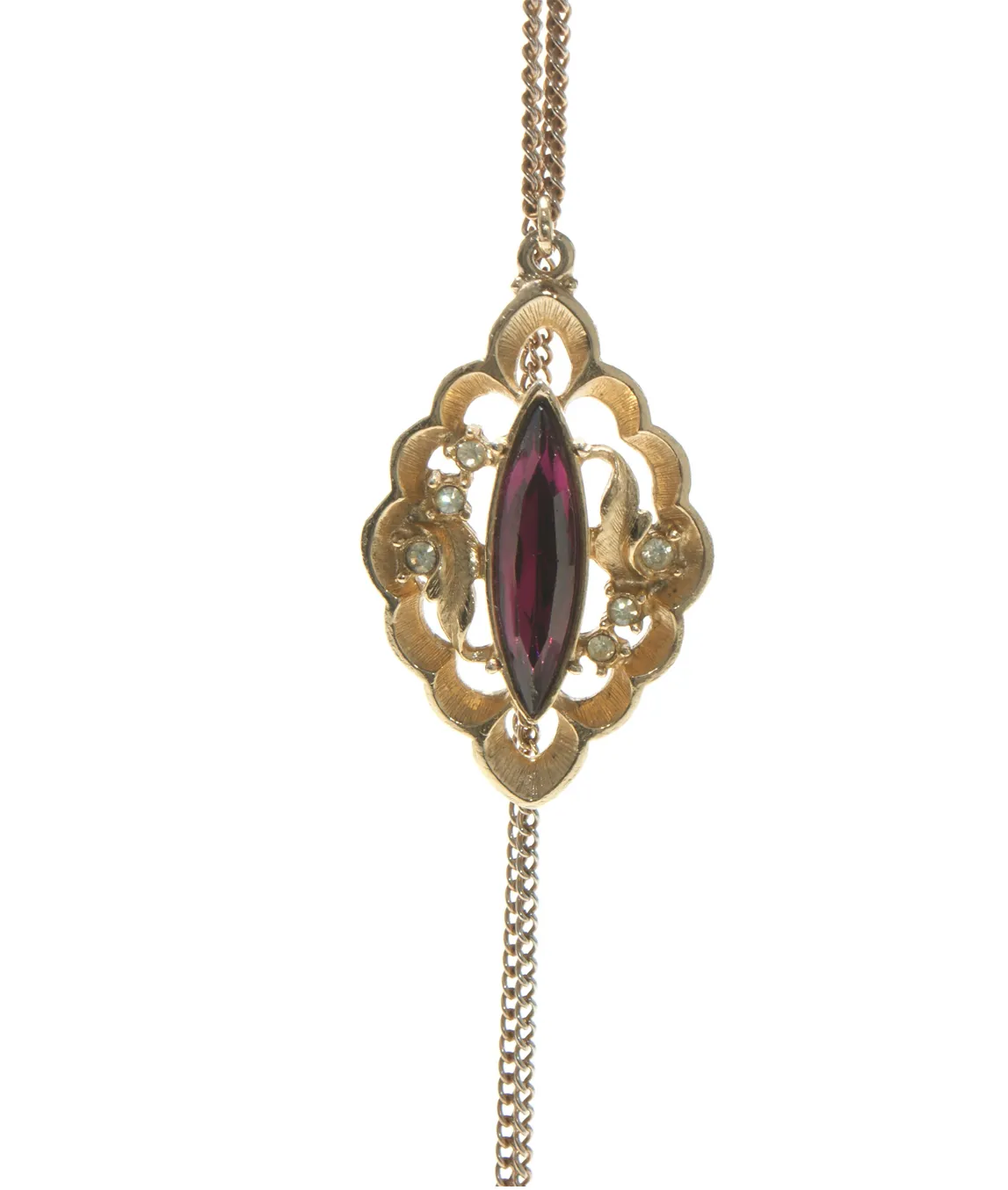 Faux Gold and ruby pendant by Sarah Coventry