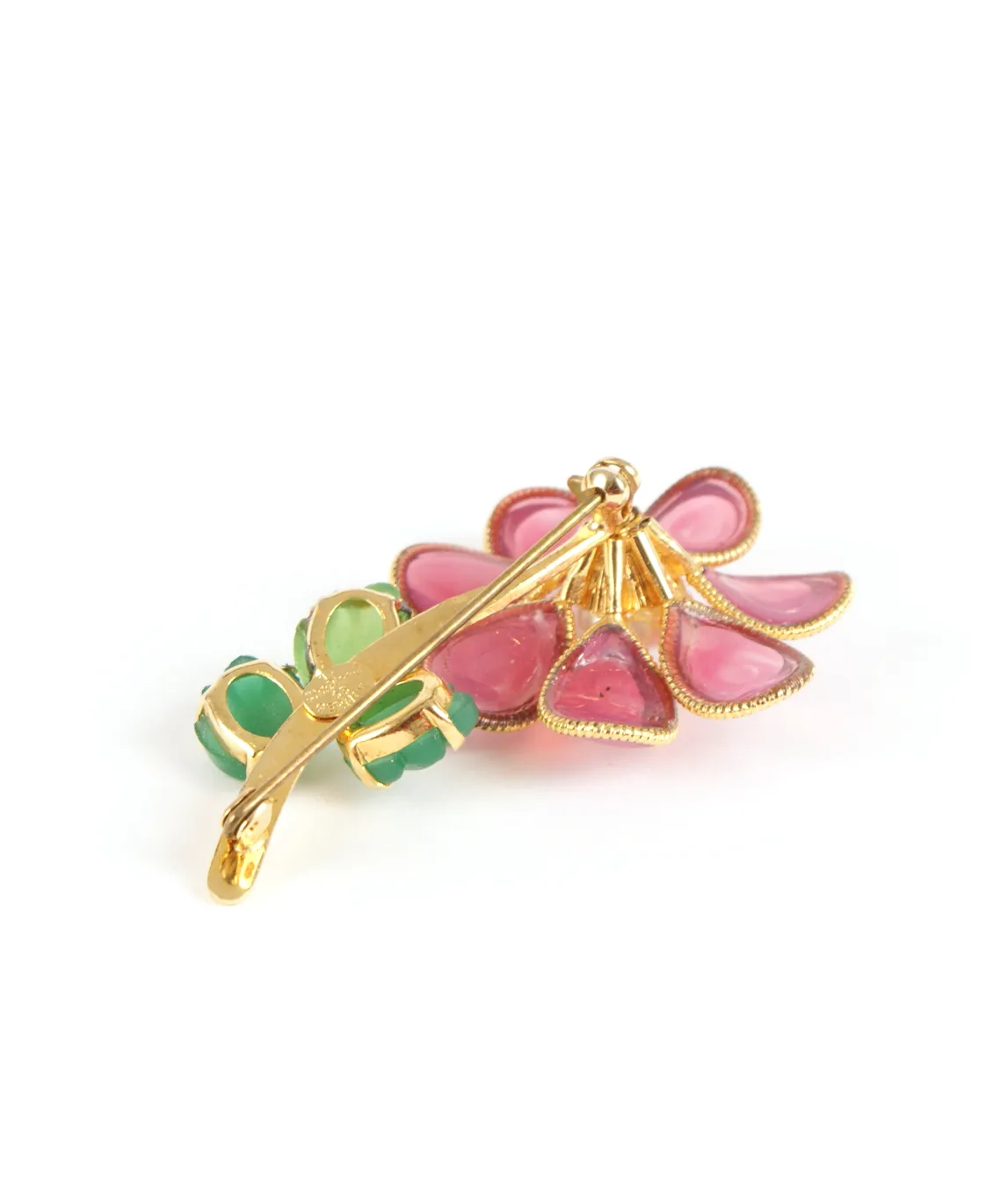 Christian Dior glass brooch side