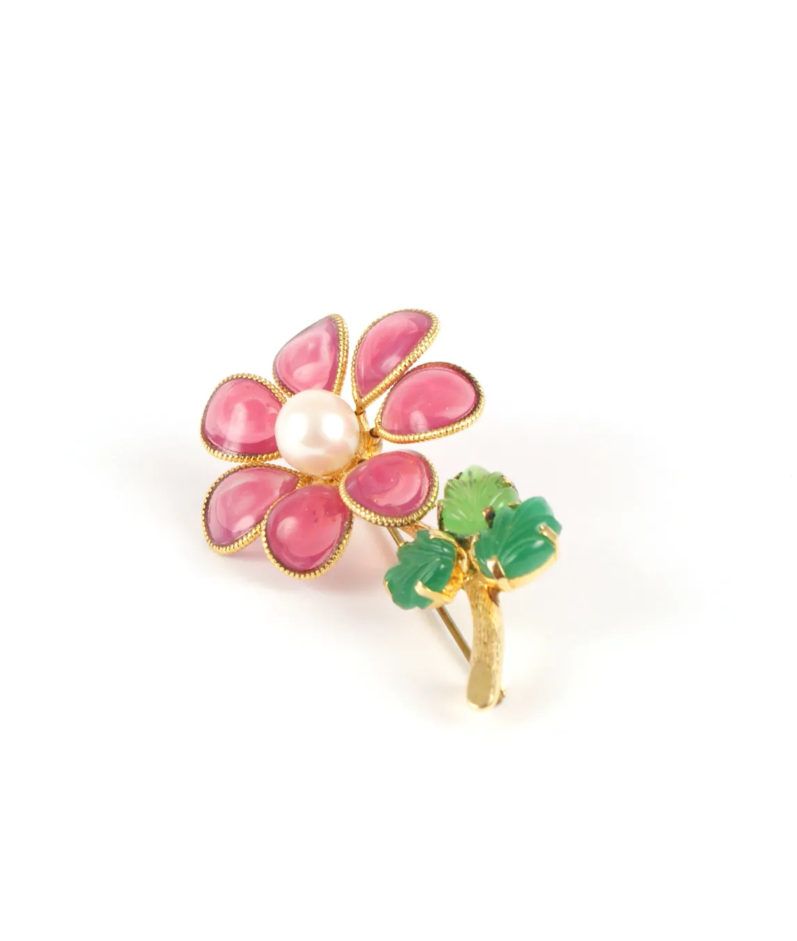 Vintage Christian Dior Gripoix Flower Brooch