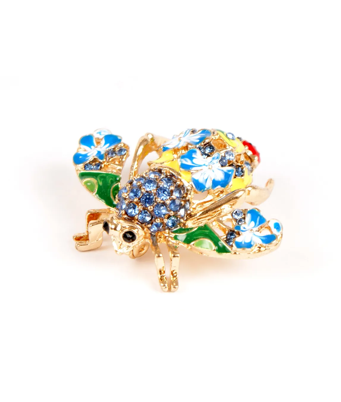 Joan Rivers Bee Brooch with blue enamel