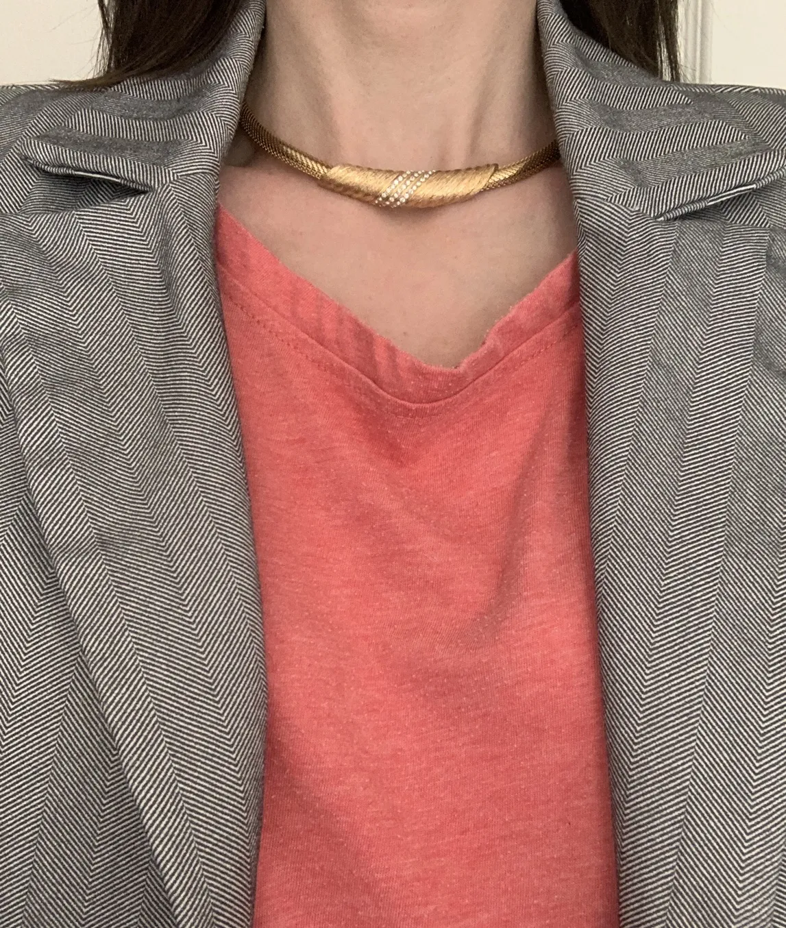 Dior gold collar necklace