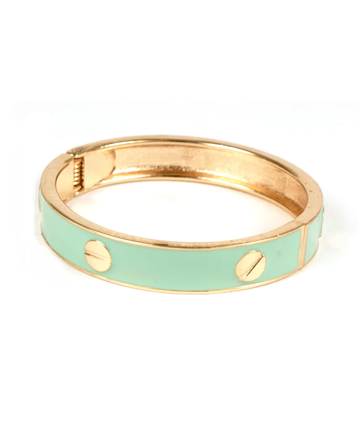 green bangle with cartier type design