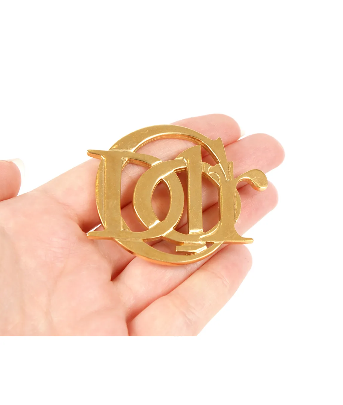 Christian Dior Logo Brooch