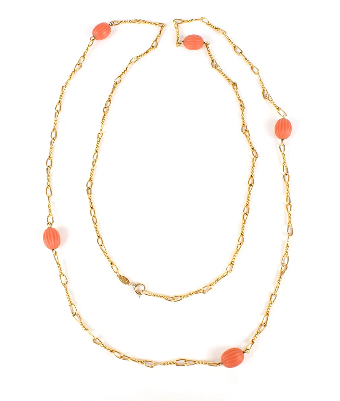 Long chain with coral beads Christian Dior
