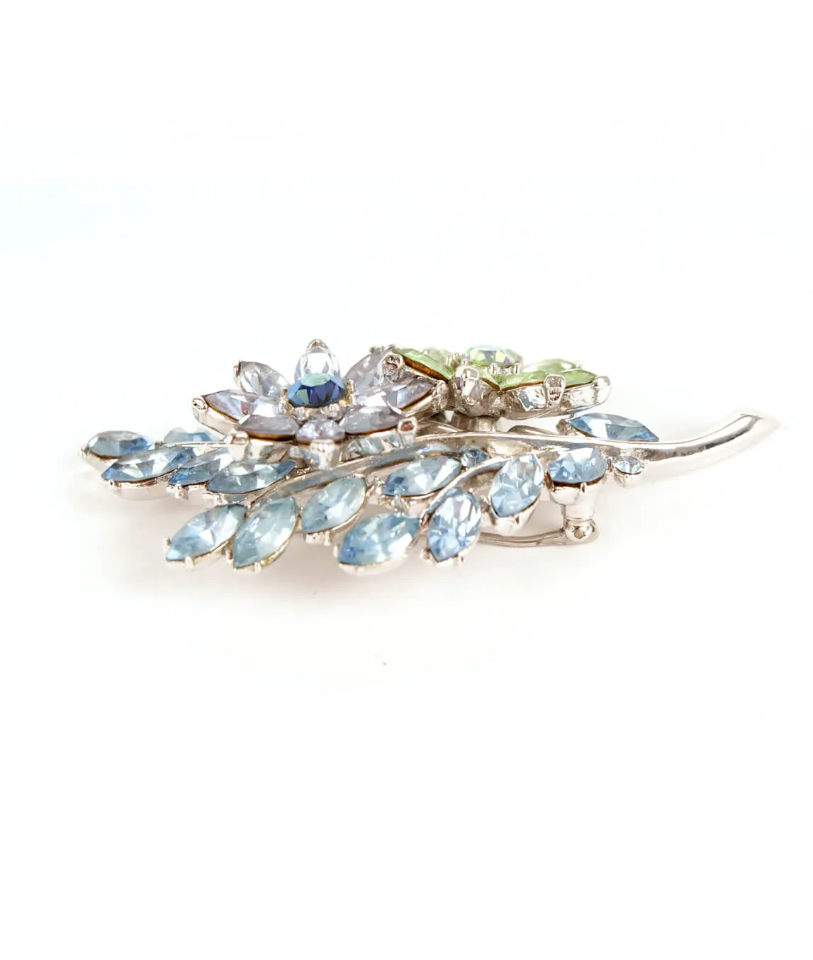 Blue crystal brooch by Trifari
