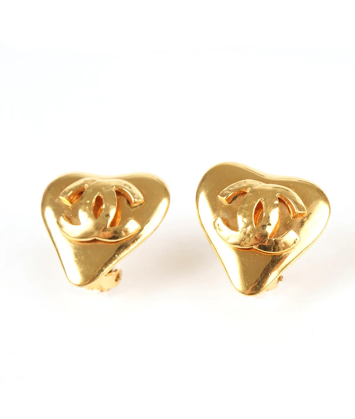 Vintage Chanel heart shaped earrings
