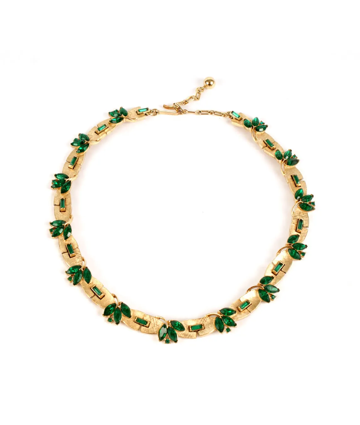 Trifari green and gold choker