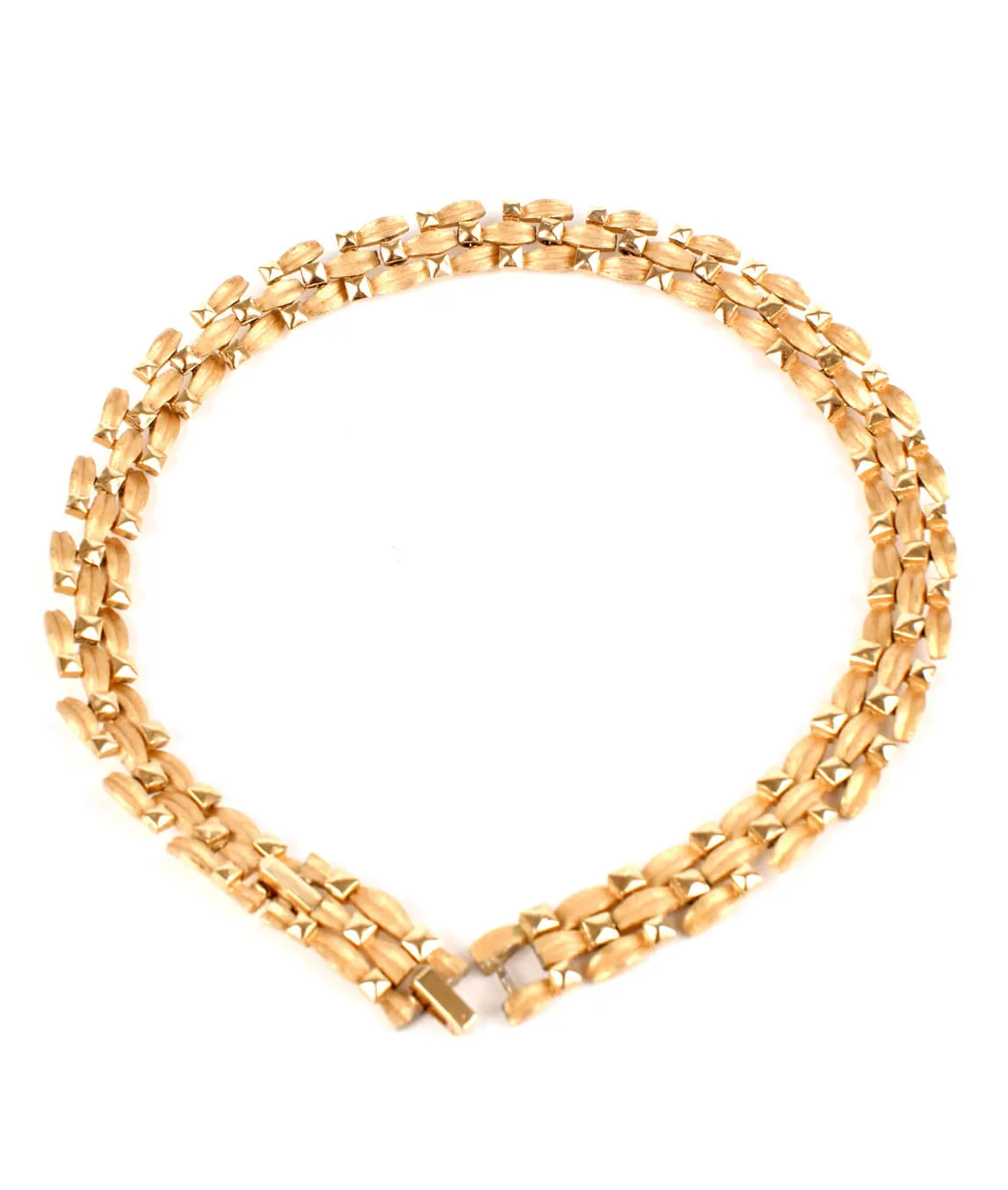 Trifari gold modernist choker