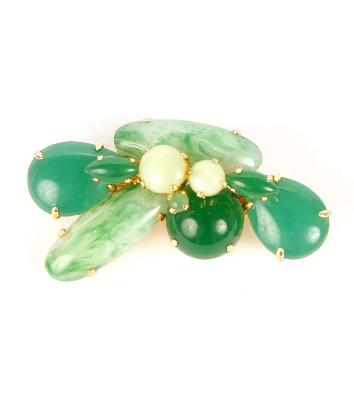 Vintage Christian Dior brooch 1960s green