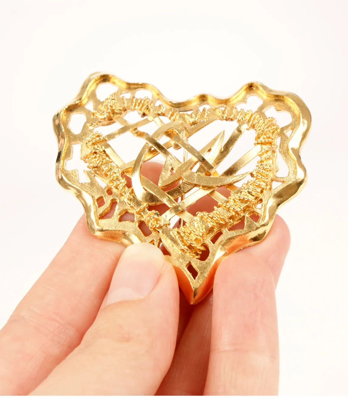 Christian Lacroix CL heart brooch