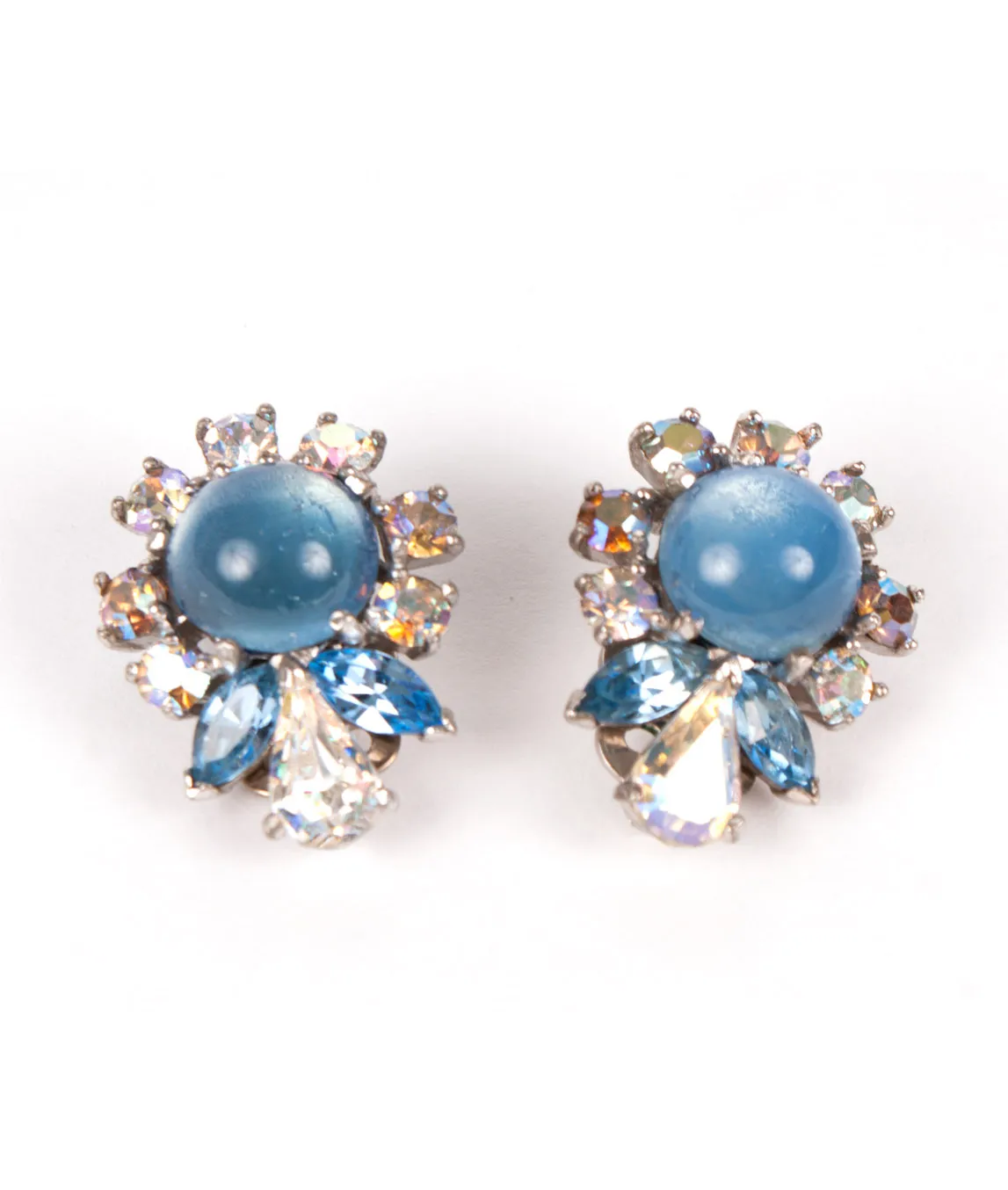 Jomaz earrings blue and silver