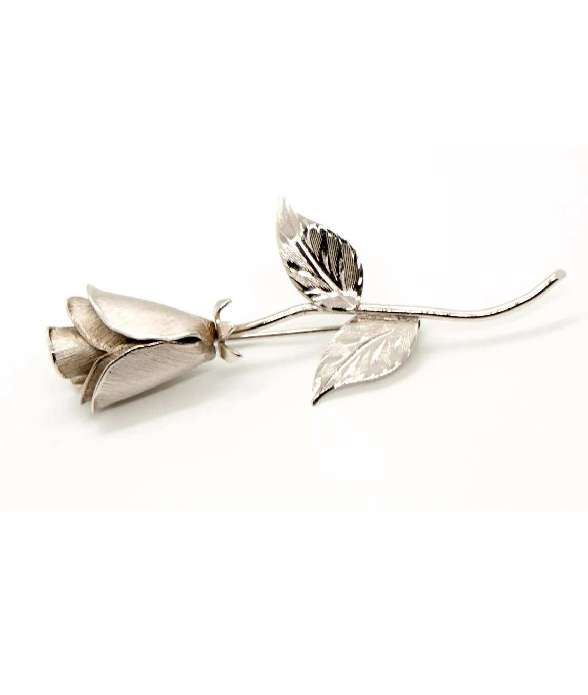 Silver rose brooch by ECCO