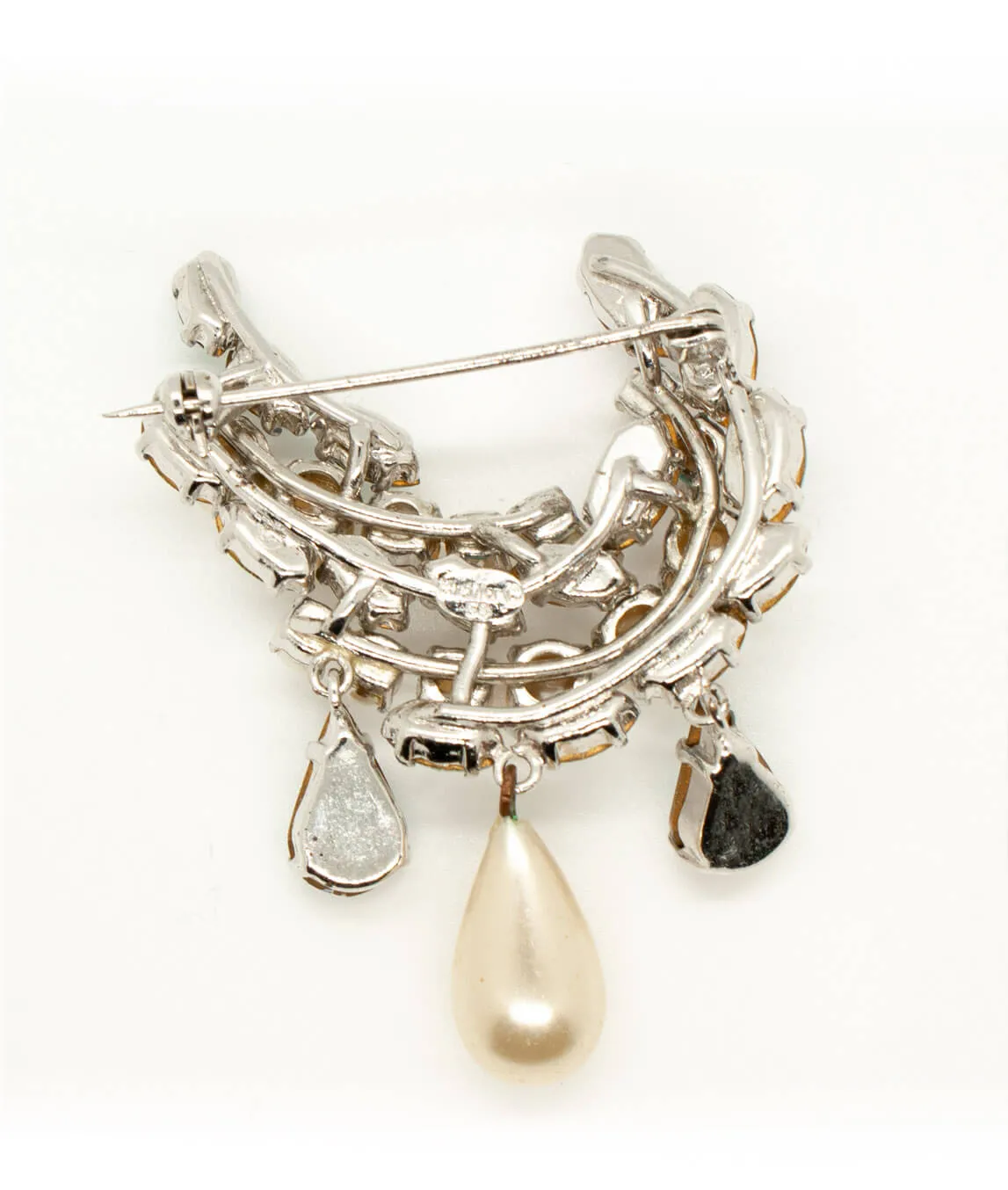 Silver plated vintage Dior brooch