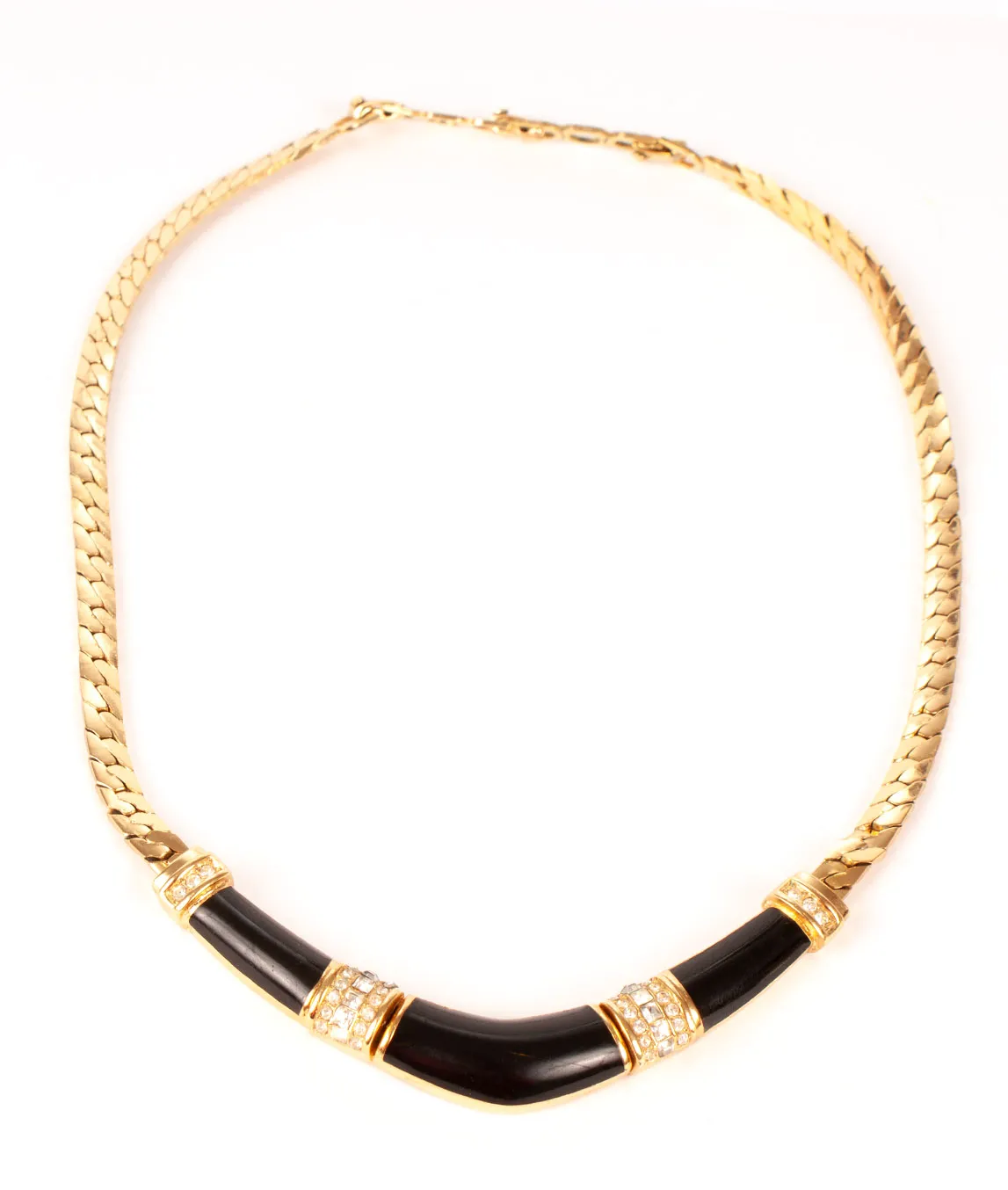 Christian Dior flat chain choker necklace