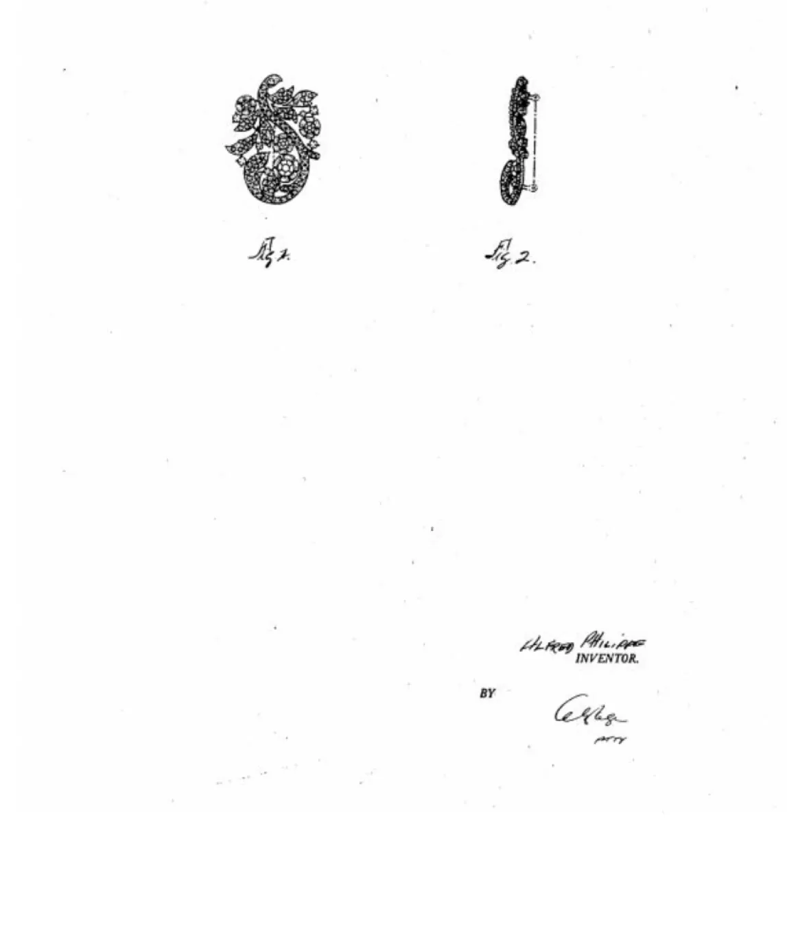 Vintage fur clip patent by Crown Trifari