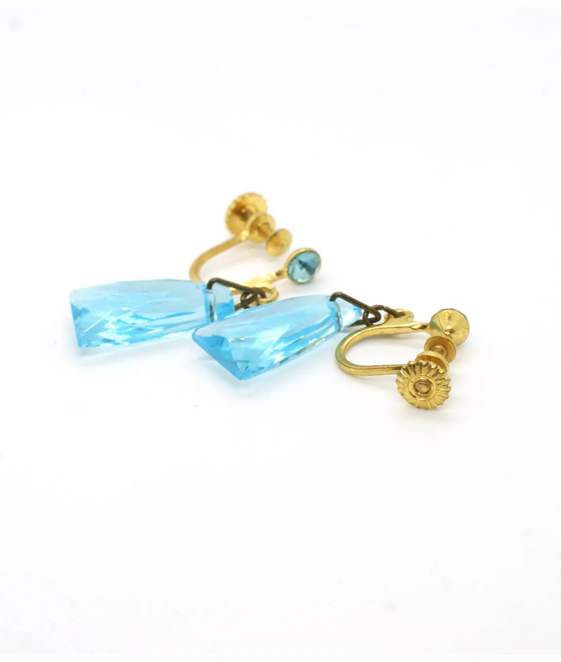 Vintage blue drop earrings