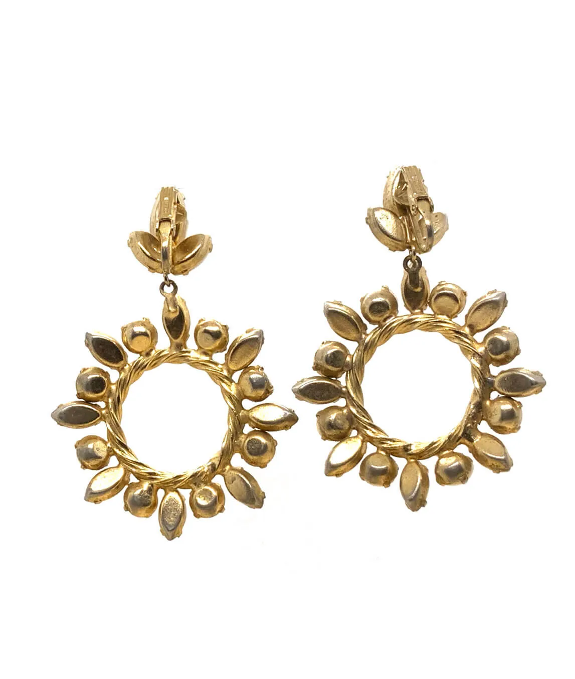 Weiss earrings gold tone backs