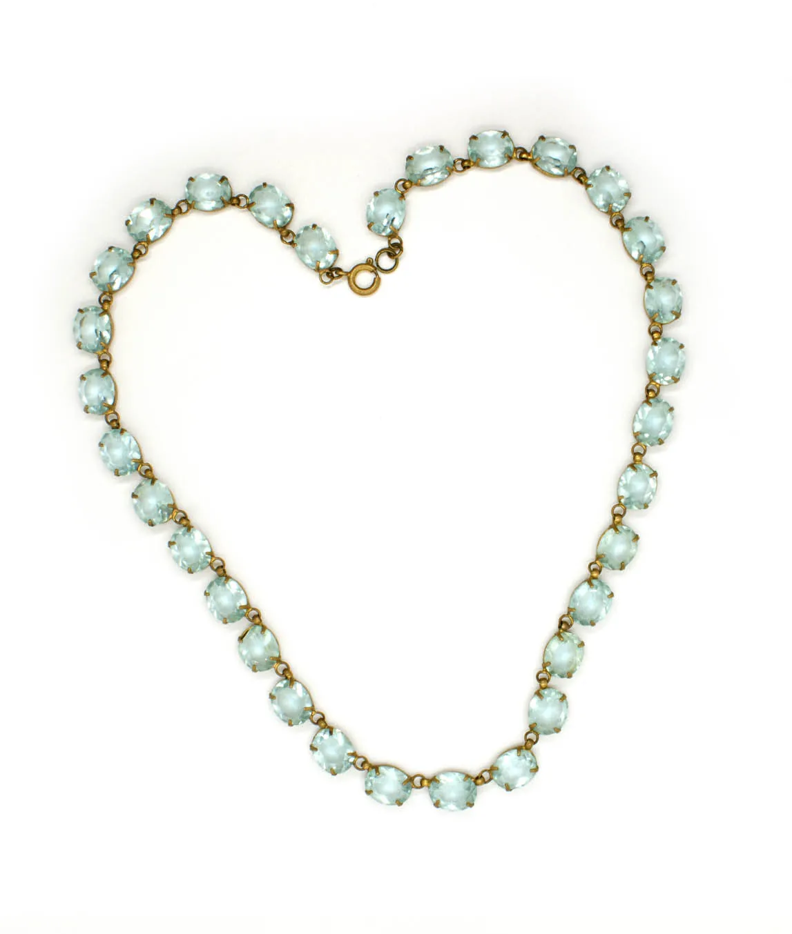 Aquamarine Czech glass necklace
