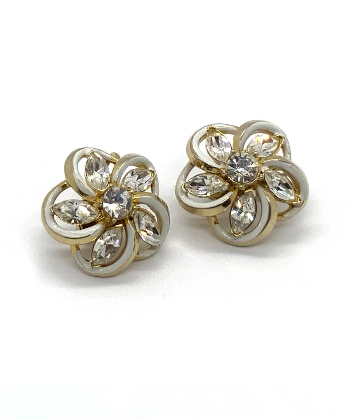Vintage flower shaped earrings by Coro