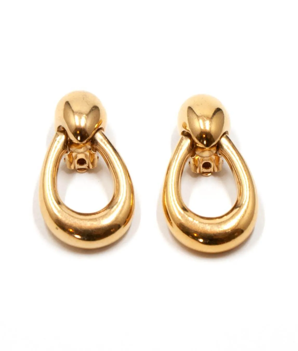 Vintage Dior door knocker earrings clip-on