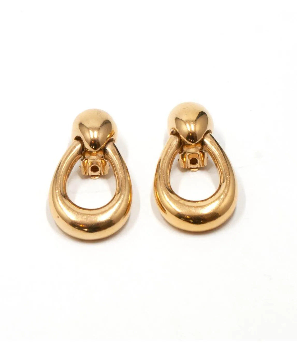 Vintage Dior door knocker earrings gold plated