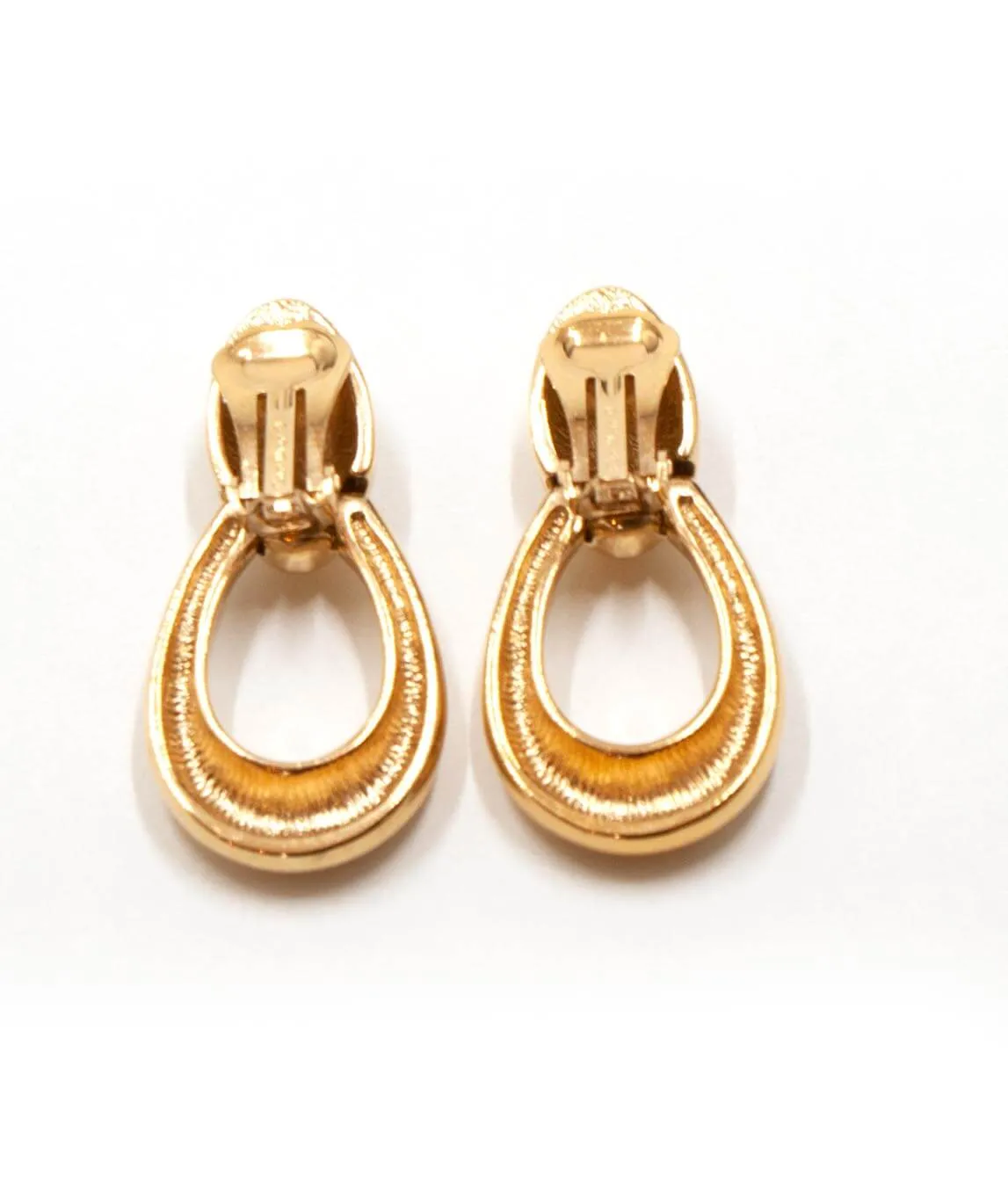 Vintage Dior door knocker clip-on earrings reverse