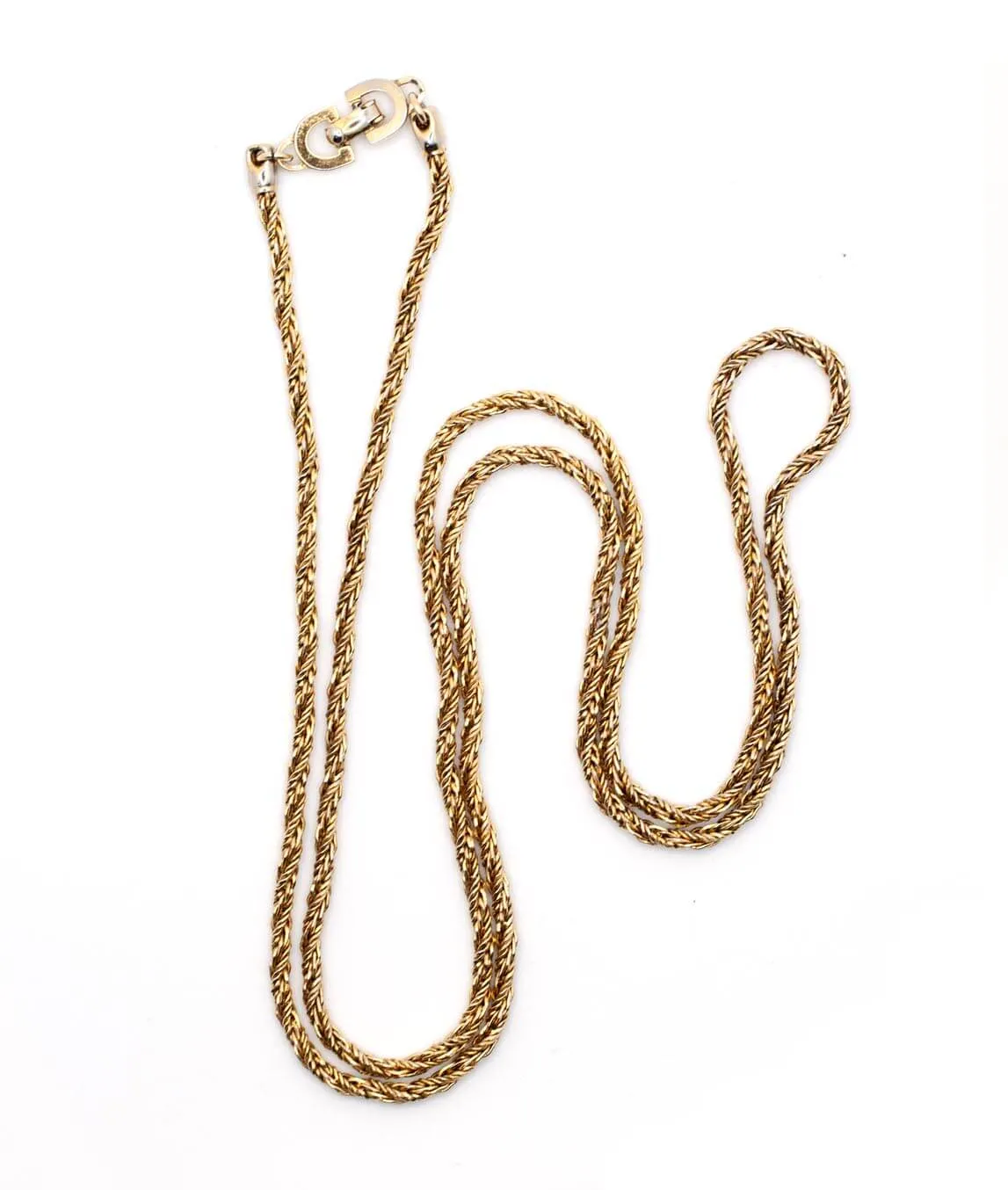 Vintage Dior gold plated rope chain