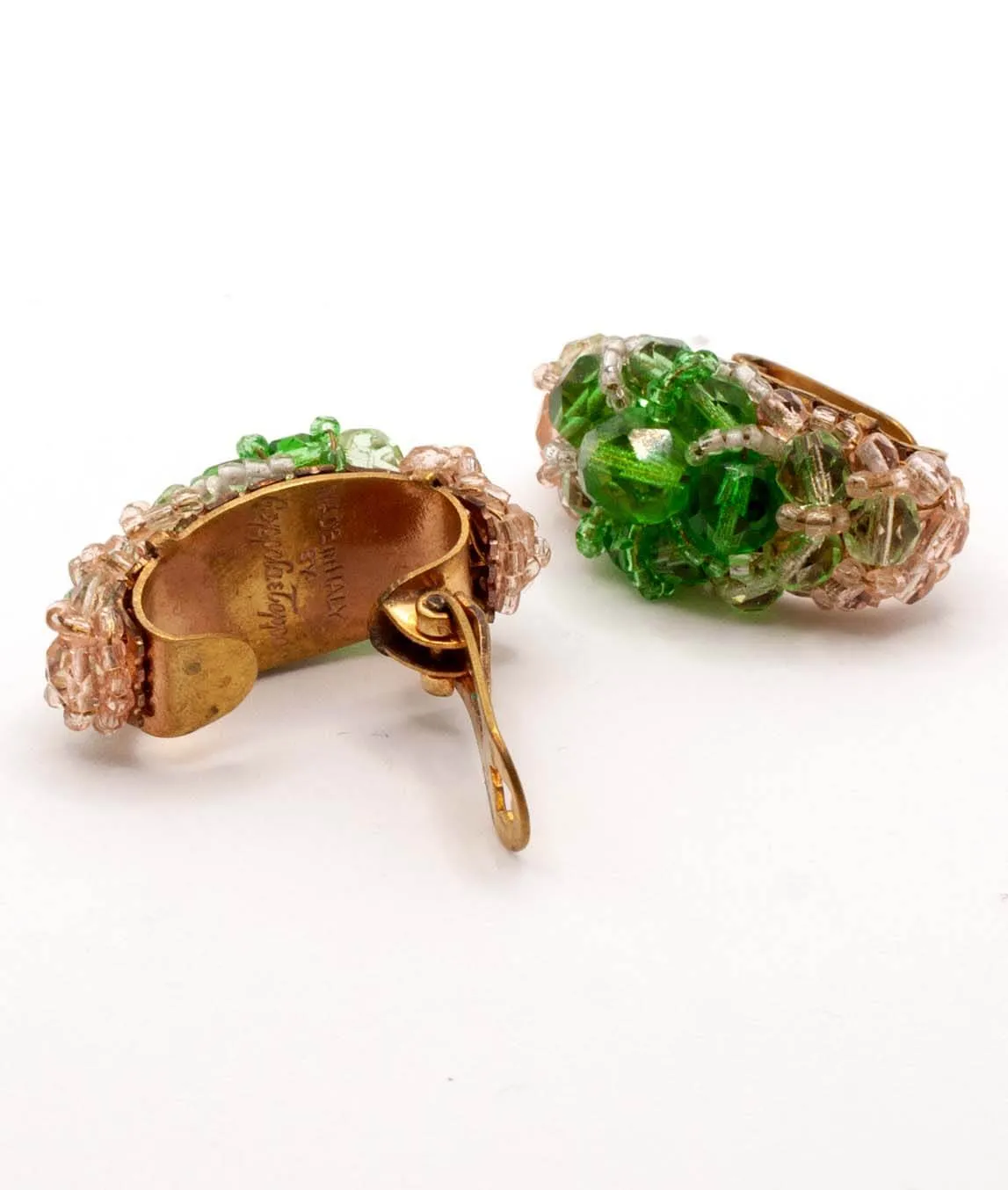 Coppola e Toppo signature on green beaded earrings