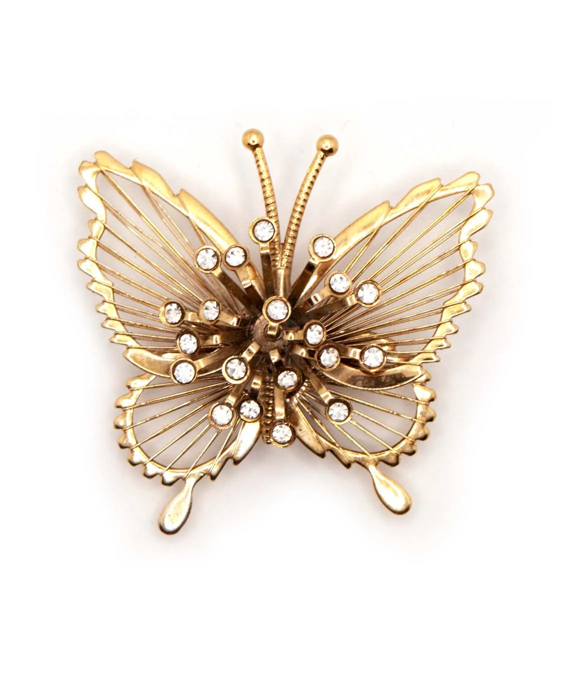 Monet butterfly brooch with crystals