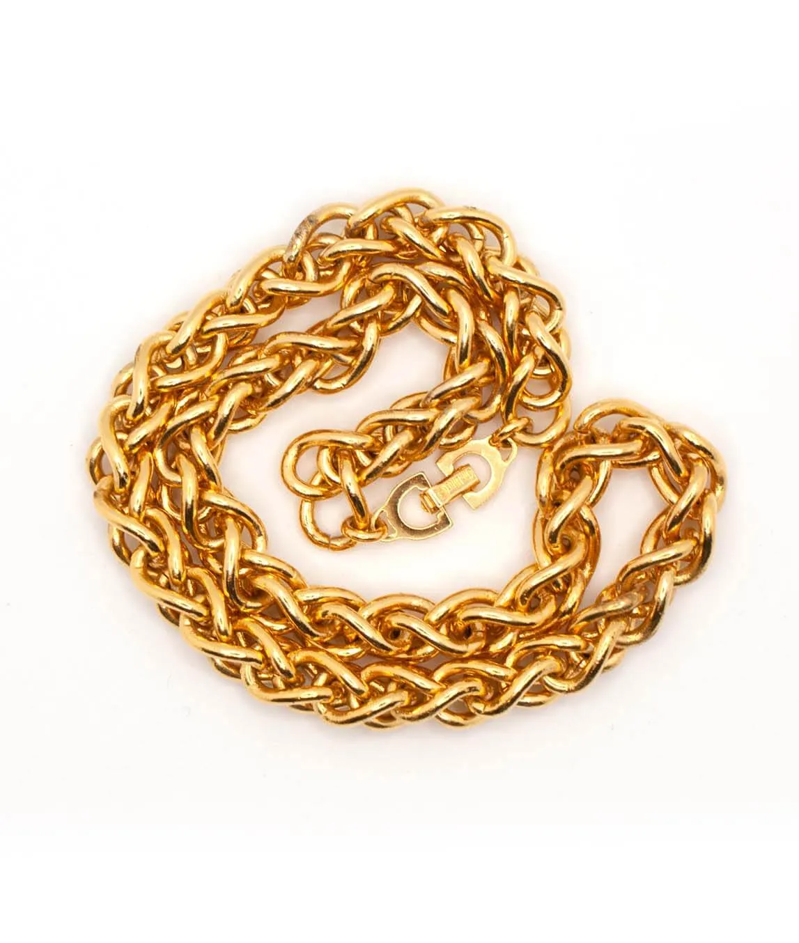 Vintage Chr Dior thick gold chain