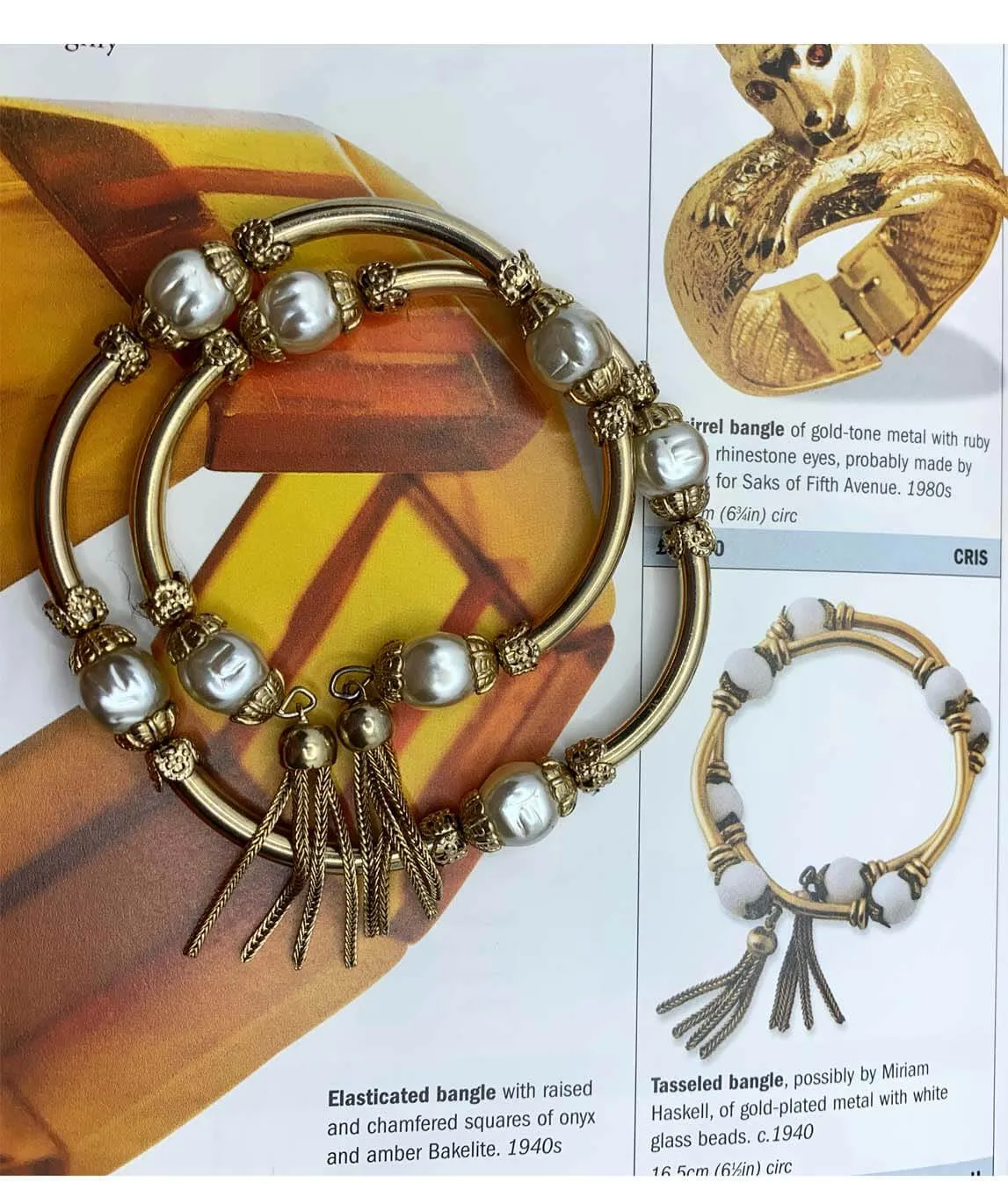 Possible Miriam Haskell bracelet with image from book