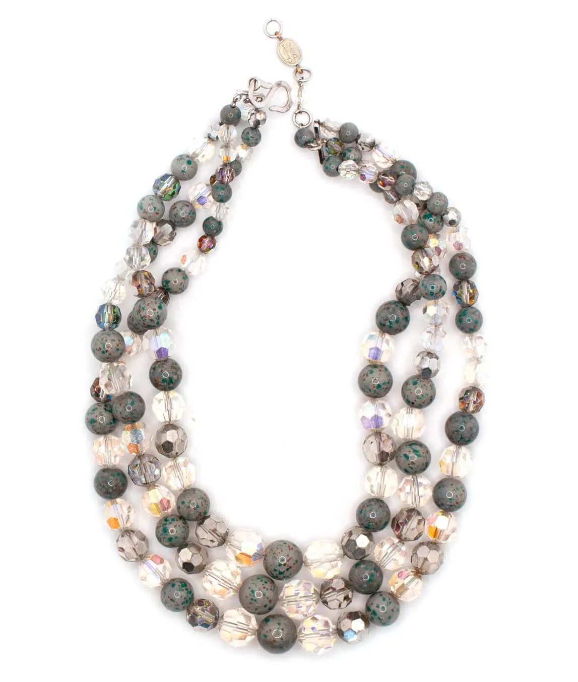 Vintage Christian Dior Multi Strand Beaded Necklace 