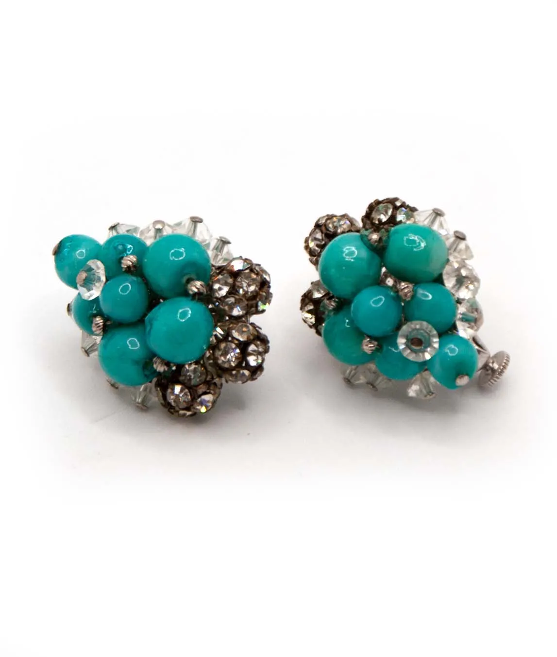 Vintage Turquoise Clip-on Earrings by Vendôme | Gadelles Vintage