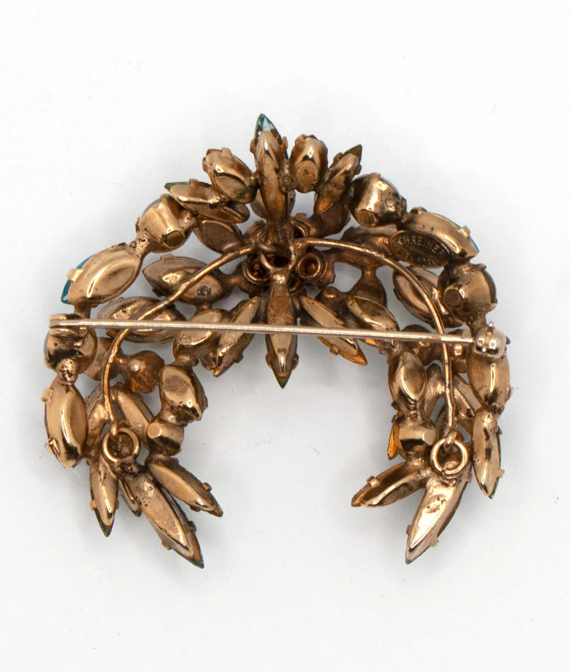 Reverse of Schreiner New York brooch