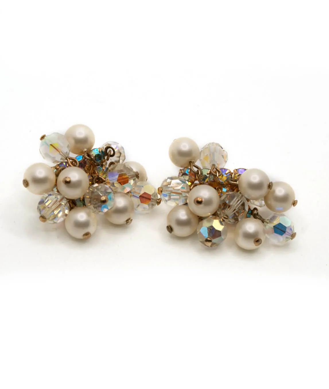 Vintage beaded cha-cha earrings by Kramer