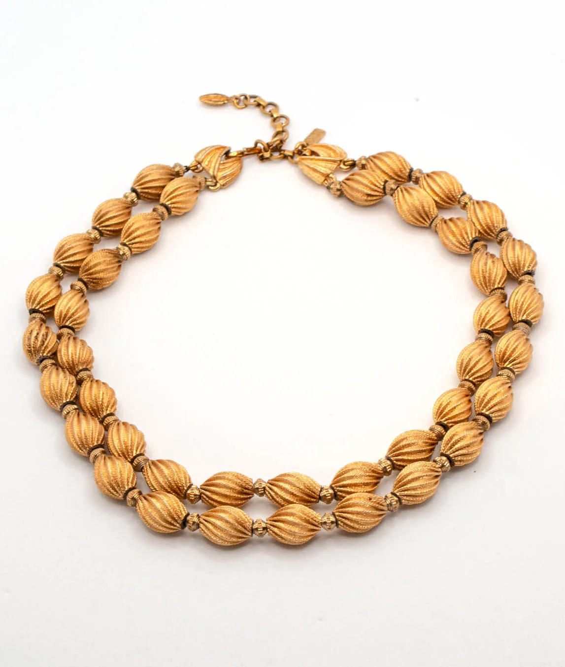 Vintage Monet necklace gold beads