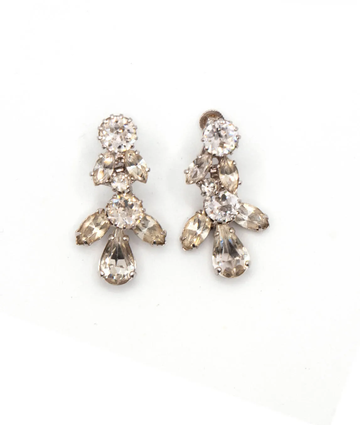 Dangle drop crystal vintage earrings