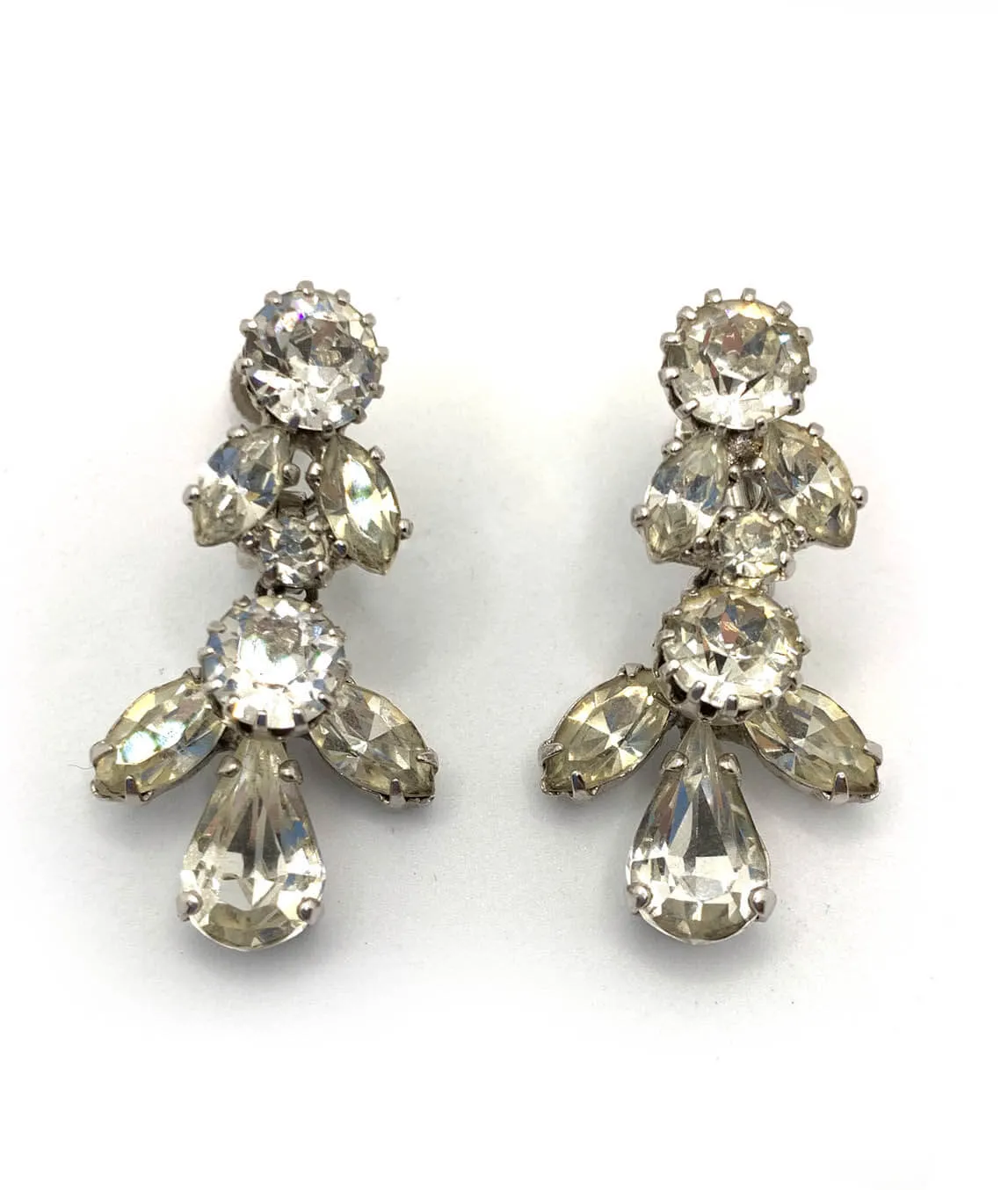 Crystal drop earrings vintage by Mitchel Maer