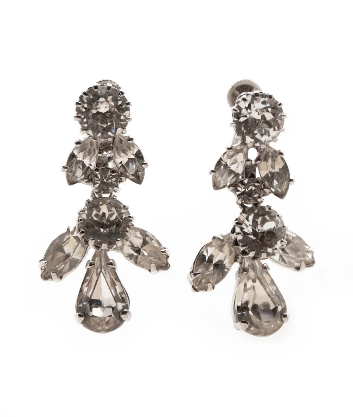 Mitchel Maer crystal earrings screw-back