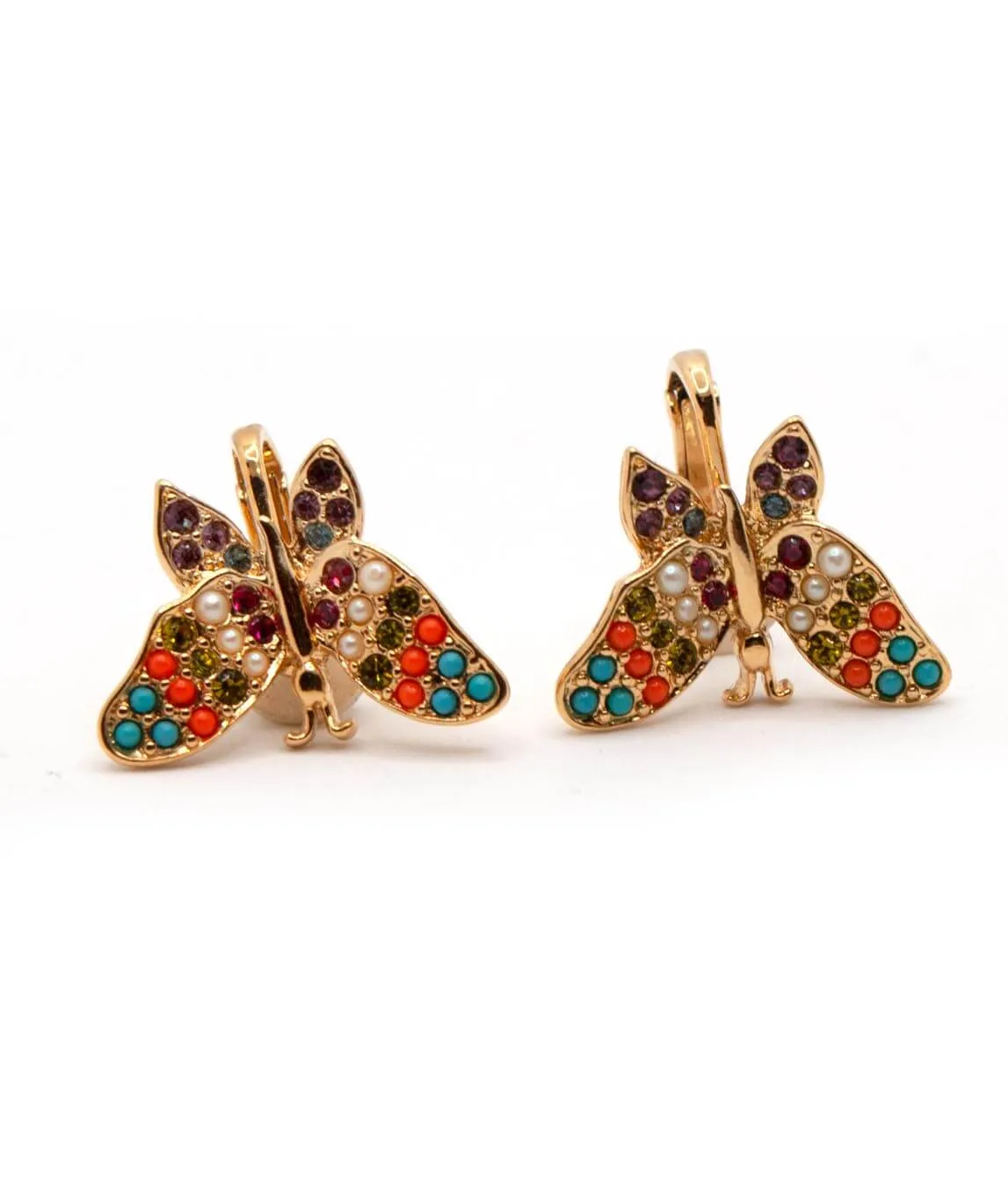 Vintage D'Orlan butterfly earrings upside down