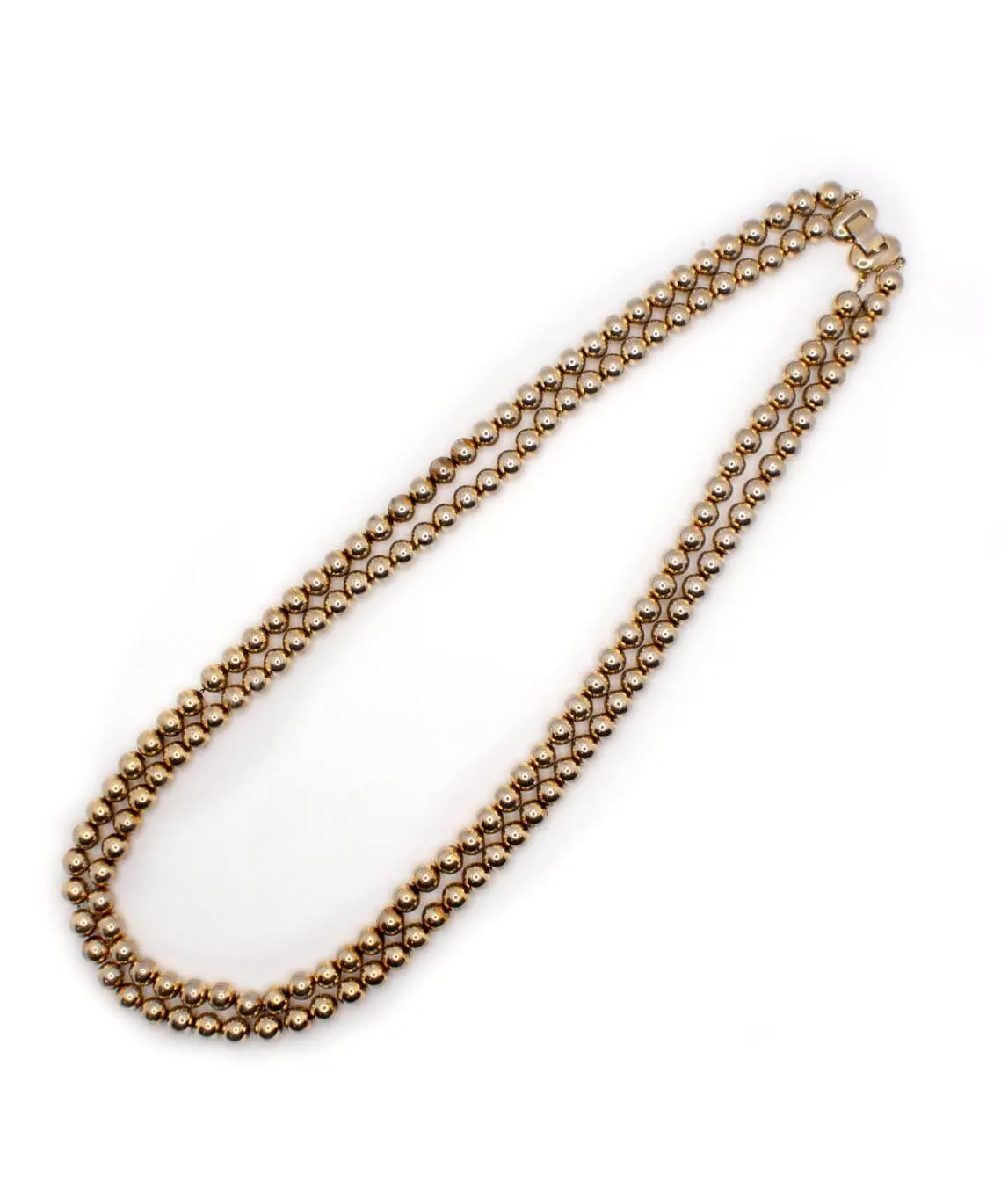Vintage Kramer gold-coloured bead necklace