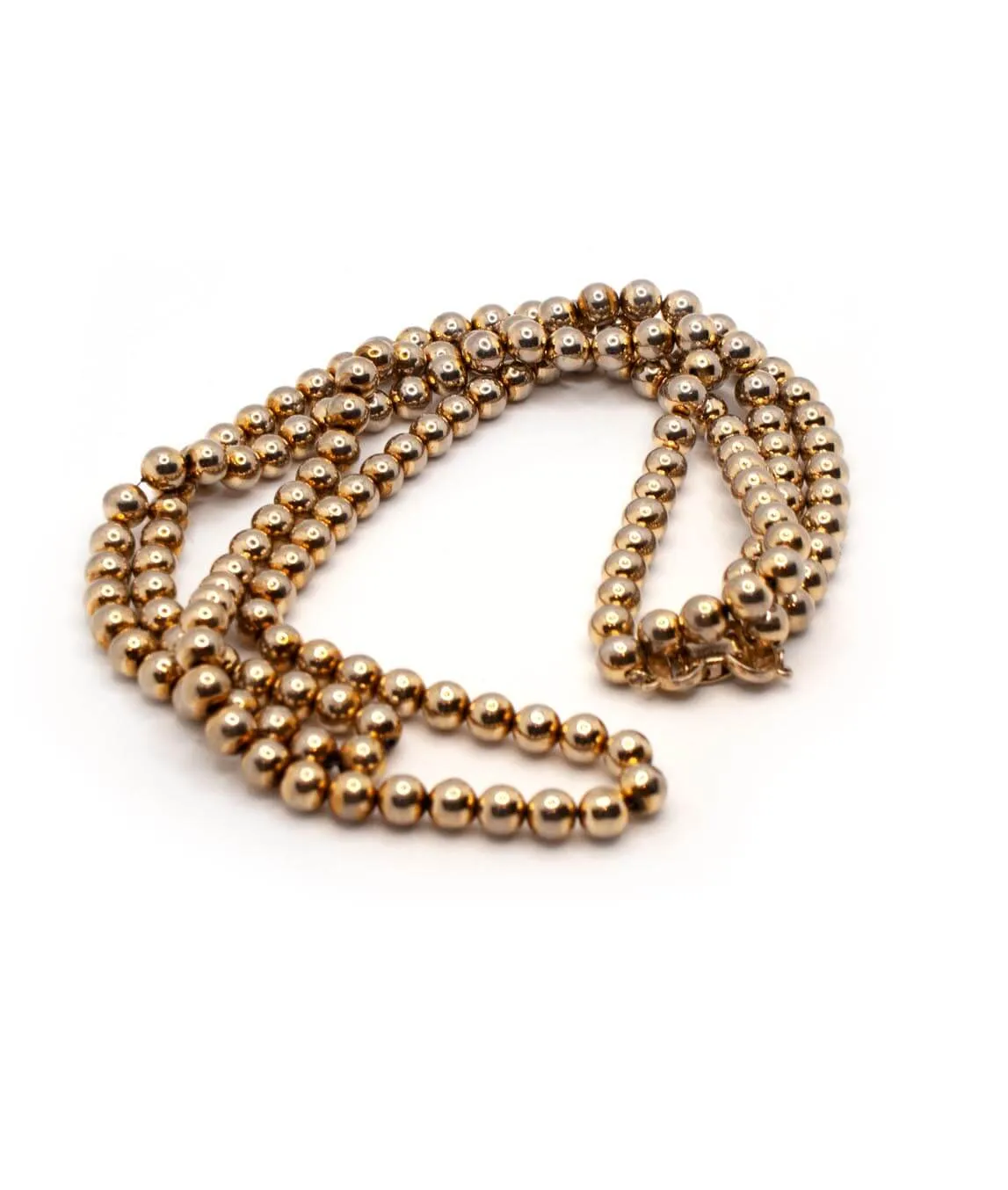 Vintage Kramer gold-coloured bead necklace