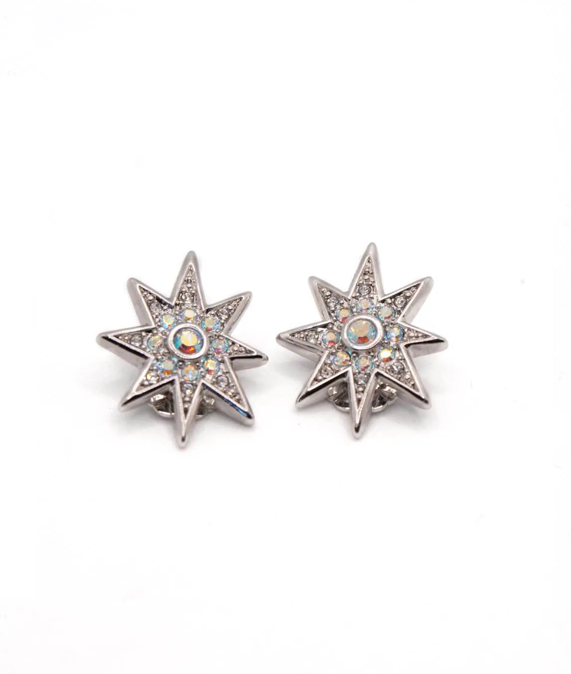 Christian Dior sparkly silver star earrings